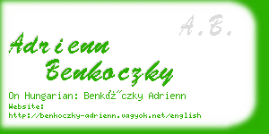 adrienn benkoczky business card